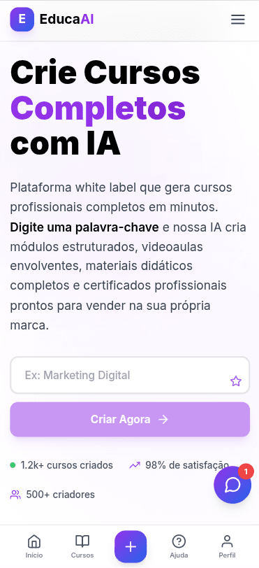 EducaAI, versão para celular