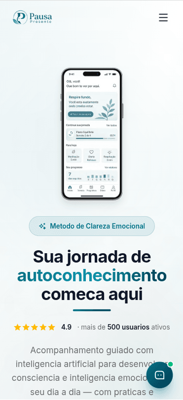 Pausa Presente, versão para celular