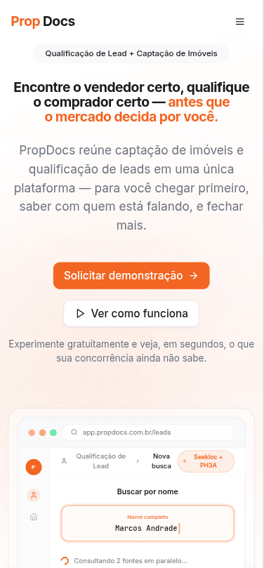 PropDocs, versão para celular