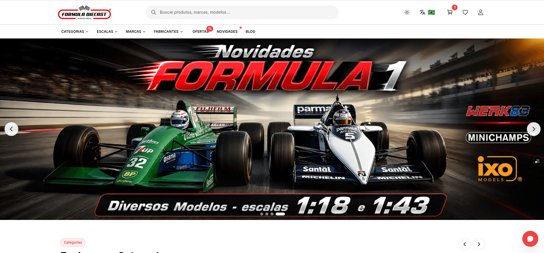 Fórmula Diecast, versão para computador