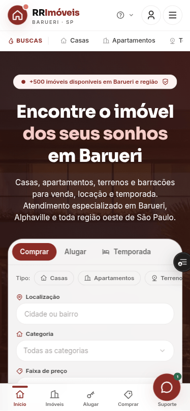 RR Imóveis Barueri — versão mobile