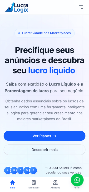 LucraLogix — versão mobile