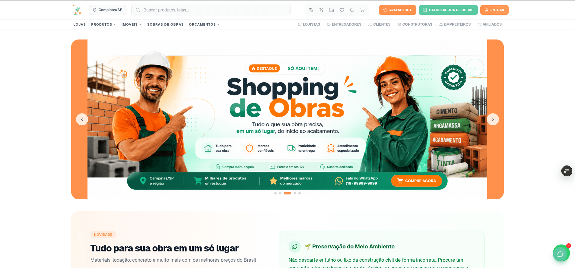 Shopping de Obras — versão desktop