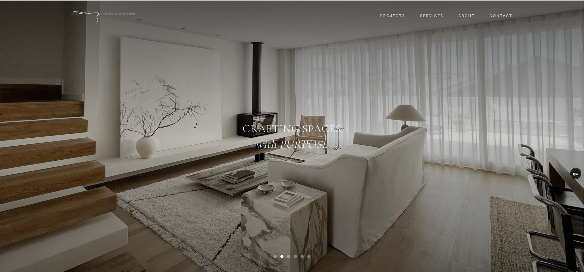 Raiz Interiors — versão desktop
